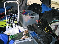  A Chrysler Voyager filled to the brim with dive gear - just prior to a discover scuba event in Zurich.