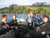  On the way to dive Halbinsel Au, Lake Zurich.