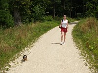  Lilly takes Lynn for a walk at the Uetliberg.
