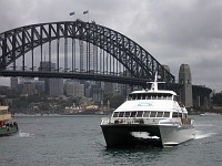  A Sydney ferry prepares to dock at Circular Quay