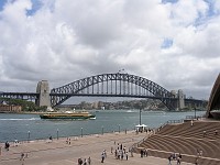  View of the Sydney Harbour Bridge near the Opera House steps