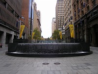  A fountain in the central business district (CBD)