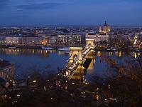  View from the Royal Palace at dusk - Chain Bridge