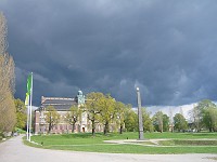  Storm clouds gather near the Natural History Museum.