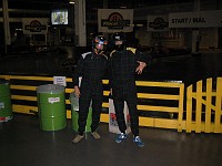  David and Mark try their hand at go-karting...