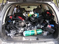  The contents of one of the cars