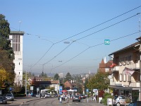  The top of the minaret is barely visible on the right-hand side of this shot. Compare and contrast to the church tower on the left.