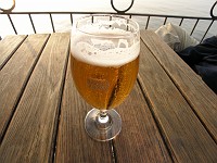  Beer overlooking Lake Zurich - shot with wide angle adapter