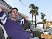  Robert and I relaxing at a bar in Ascona, Switzerland