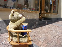  Teddy blowing bubbles, Ascona, Switzerland