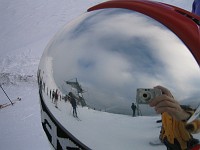  The view from Charles' well polished helmet...