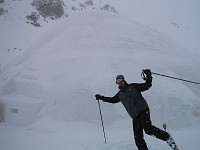  My brother Robert poses outside a huge igloo