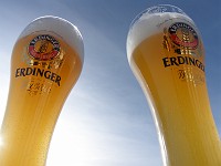  Erdinger Weizenbier against a Davos sky...