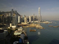  View from our hotel room window - Hong Kong island