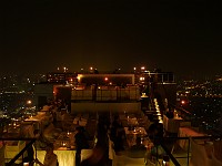  Vertigo restaurant, Bangkok. Dining on top of a 61 floor building - views of Bangkok from every side.