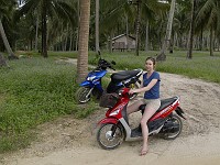  Lynn and I rode these scooters around the island. At around US$8 per day it was cheaper than being constantly fleeced by taxi drivers.