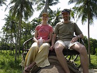  Riding an elephant around. Koh Samui.