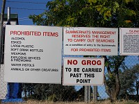  Signs displayed for the benefit of visitors to the Summernats - a car show...