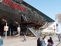  The side of a shopping centre