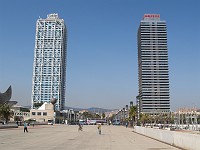  These large buildings looked totally out of place down at the waterfront.