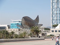  Some sort of big whale sculpture built for the Olympics