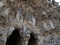  Sagrada Familia - intricate statues and designs above the back door.