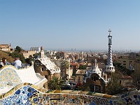  Park Gell - colourful seated area offering great view of Barcelona