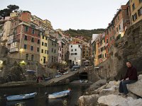  Early morning at the waterfront in Riomaggiore - cameo appearance