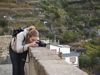  Lynn lines up a shot of the town below