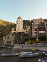  Walking around the harbour of Vernazza in the early morning