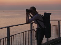  Lynn lines up a sunset shot