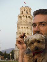  Lilly and Mark posing in front of the tower