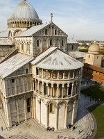  View of the Duomo while climbing inside the leaning tower itself