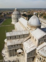  View of the Duomo while climbing inside the leaning tower itself