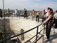  At the top of the leaning tower