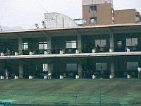  Golf is very popular in Japan. This massive driving range was pretty much right next to a shrine.