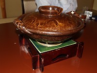  This is the pot which held our next course - Ben soup with Tofu