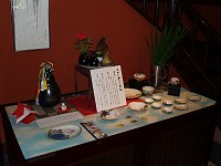  A display of various items in the entrance hall