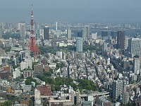  View over Tokyo from the Ropongi Hills building.