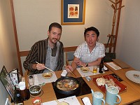  Dinner with Keigo - enjoying Sukiyaki just before we were shaken around by an earthquake. The true Japanese experience was then complete!