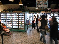  These fridges hold hundreds of different types of ice cream.