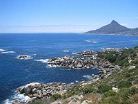  View across to water to Lion's Head. Near the Justin's Caves dive site.