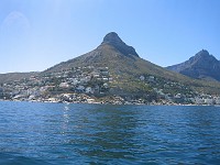  View of Lion's Head from the dive boat.