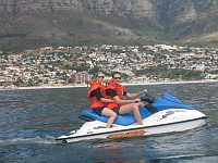  Mark and Lynn on the Jetski, Camp's Bay in background