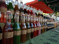  Syrup bottles - exploring the market in Castellane.