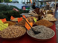  Nuts - exploring the market in Castellane.