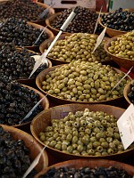  Olives - exploring the market in Castellane.