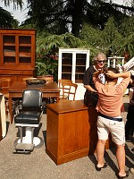  A flea market in Florence - Barber's chair.