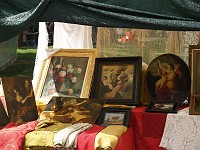  A flea market in Florence - paintings.