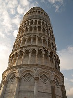  The top section of the leaning tower.